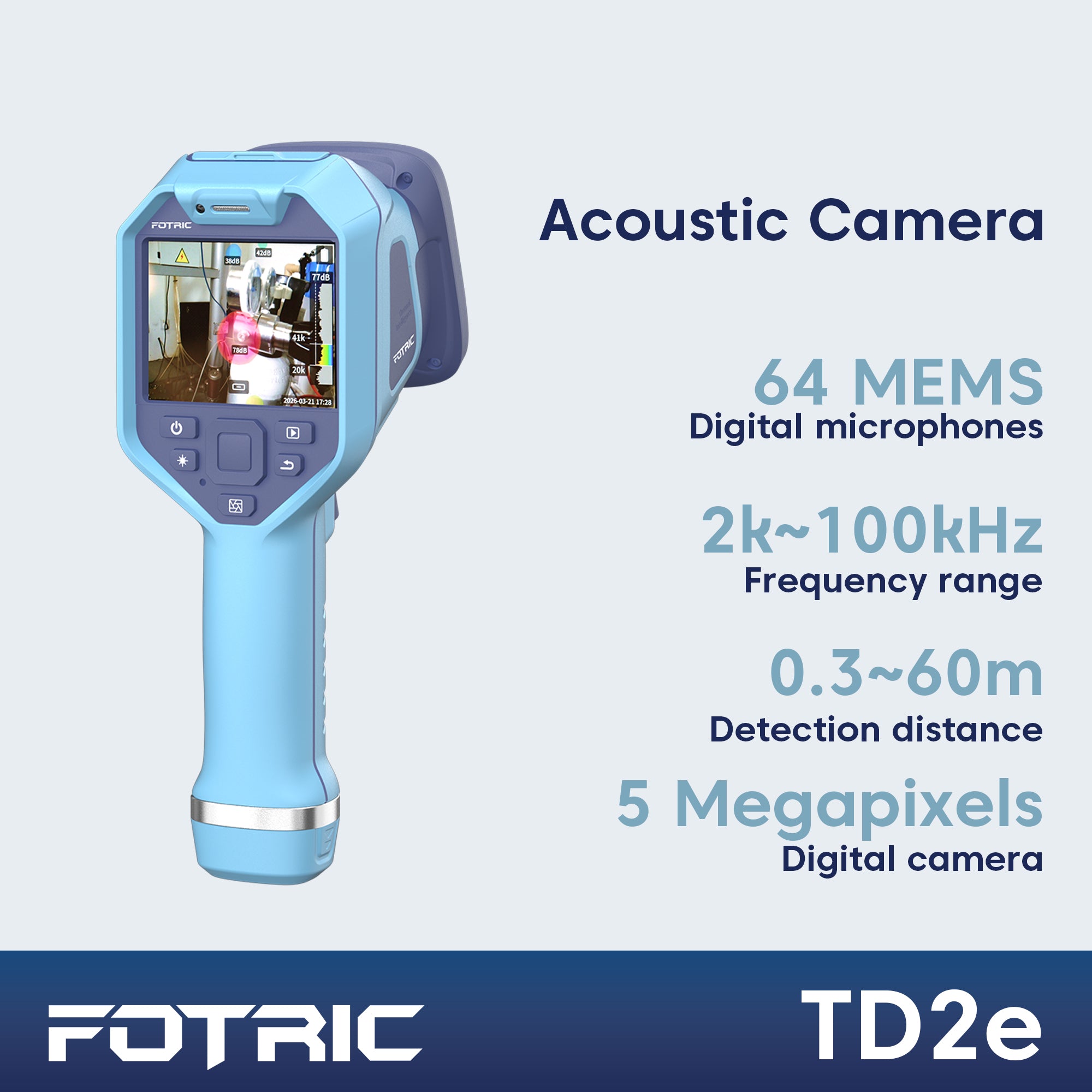 TD2e Acoustic Imaging Camera | Ideal Tool for Compressed Air & Gas